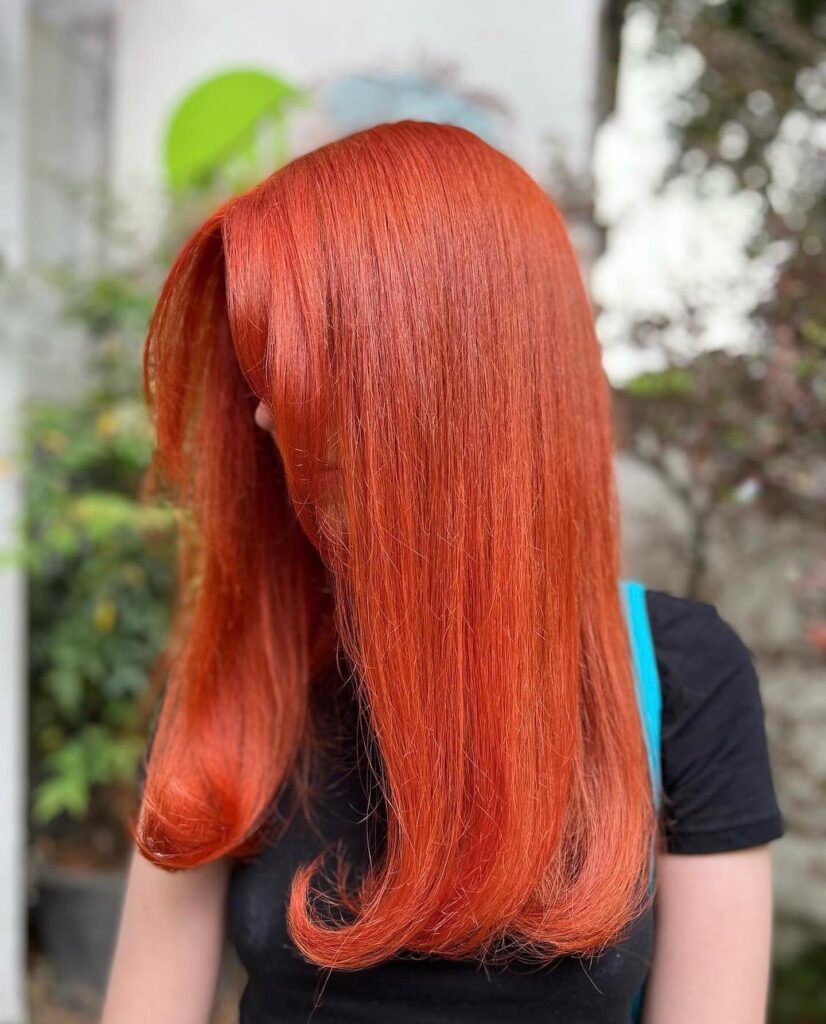 Red Copper hair tones shine salons